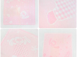 Розовое байковое одеяло для новорождённой