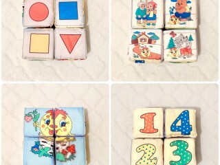 Детский набор мягких кубиков (4 шт. в комплекте)