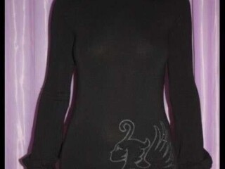 Платье туника capopera италия 46 м чёрное мини шерсть стразы футляр
